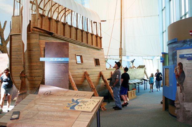A replica of Lewis and Clark’s keelboat